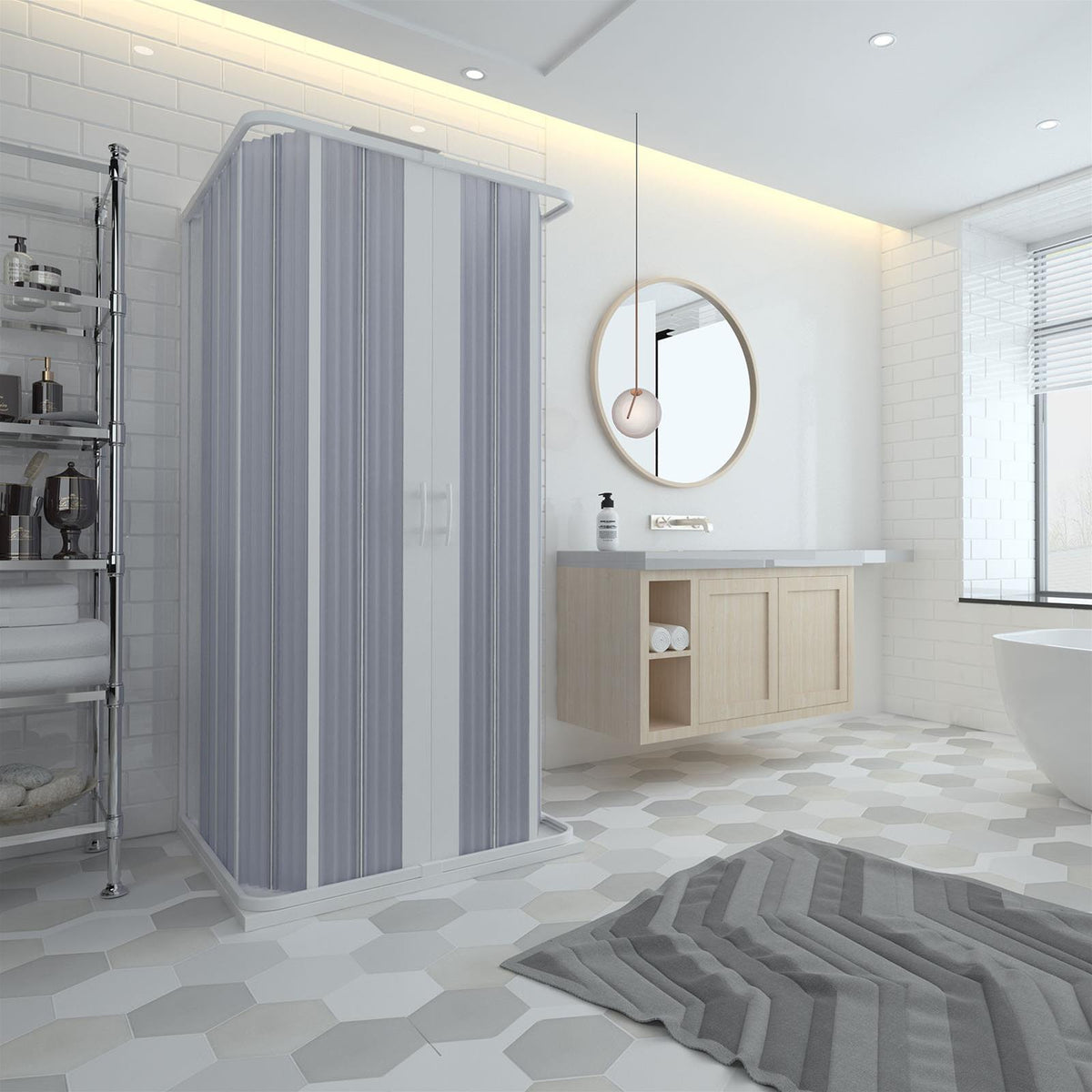 Decorspace Eck-Duschkabine Flex – 70x100 Cm, Made In Italy, Mit 10 Jahren Garantie
