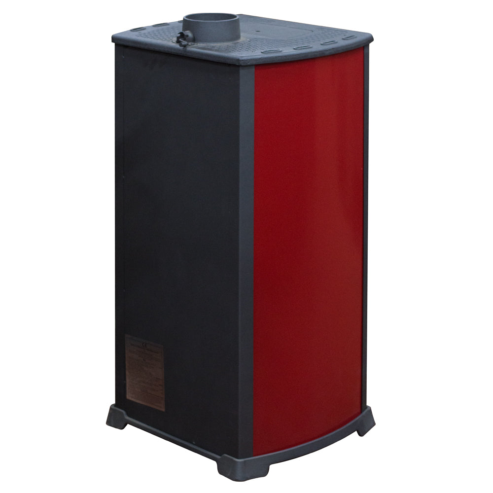 Decor Space Holzofen Ares – 15,3 KW, Stahlofen Mit Backfach, Schwarz Lackiert, 91 Cm Hoch