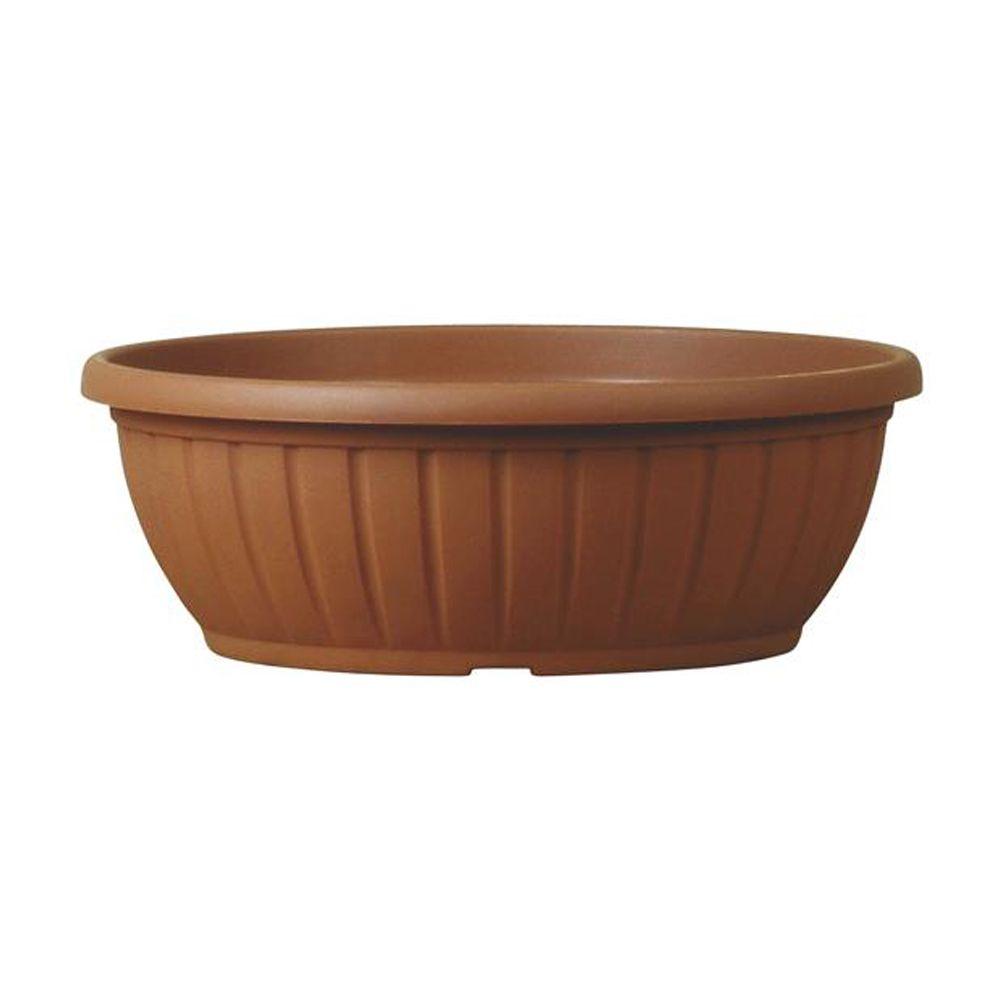Decorspace Runde Vase Aus Kunststoff – Madeira Luxy, Korallenfarben, 18 Cm, Für Drinnen & Draußen