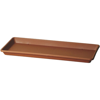 CASSETTONE BASIC CASSETTA VASO VASI VASCA FIORI RESINA COLORATI da esterno e giardino piante fiori (SOTTOVASO 80 CM - TERRACOTTA)