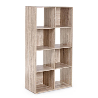 LIBRERIA MILA 4 RIPIANI IN LEGNO ROVERE LIBRERIE DA UFFICIO ARREDAMENTO INTERNO H 120 CM