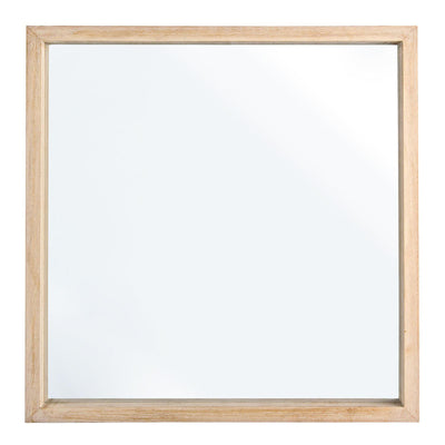 SPECCHIO TIZIANO CON CORNICE IN LEGNO SHABBY NATURALE 42 X 42 CM DA BAGNO E SOGGIORNO