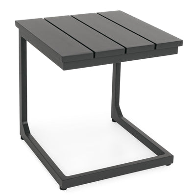 Tavolino skipper antracite per caffe da esterno e giardino 40x40 in alluminio