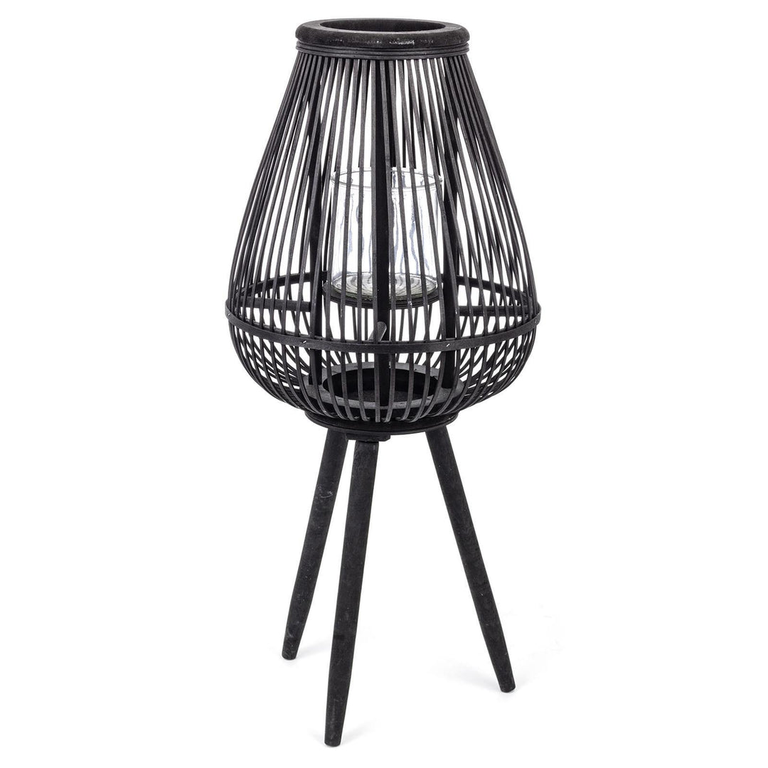 Outdoor Bambus Laterne mit drei Füßen Garten Dekoration h 78 cm –  Decorspace.de
